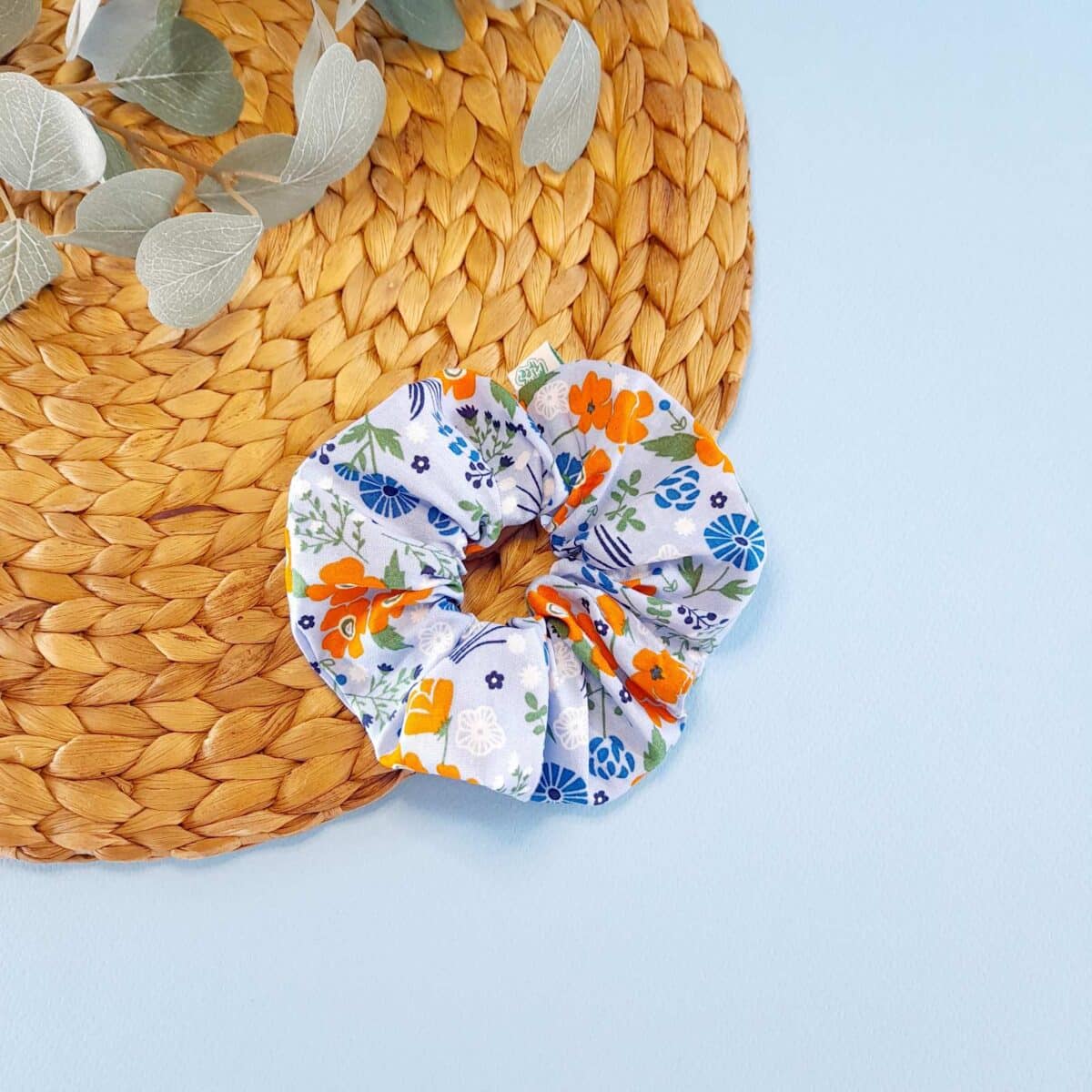 Classic scrunchie "Orange bloom"